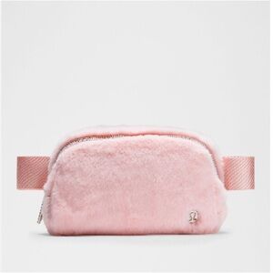 Sold out Lululemon everywhere belt bag in plush fleece in strawberry milkshake
